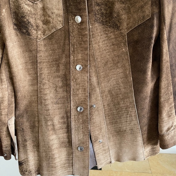 VINTAGE DOLCE & GABBANA BROWN LEATHER JACKET - Picture 6 of 10